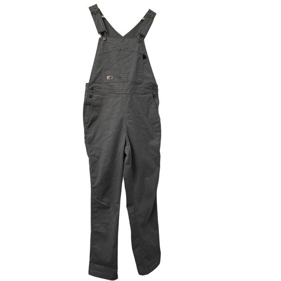 Duluth Trading Overalls Womens S Gray Flex Twill 40 Grit Workwear Stretch Canvas - Picture 1 of 10